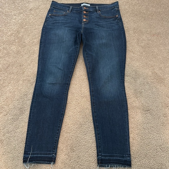 Loft Skinny High Rise Button Jean - Picture 4 of 7